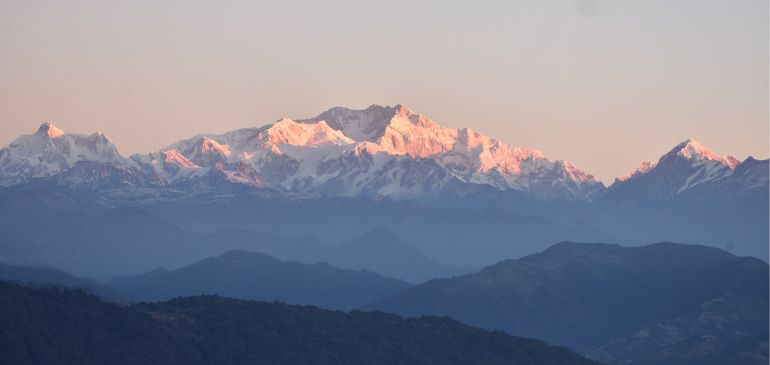 Chaîne de montagnes Kanchenjunga au Népal 