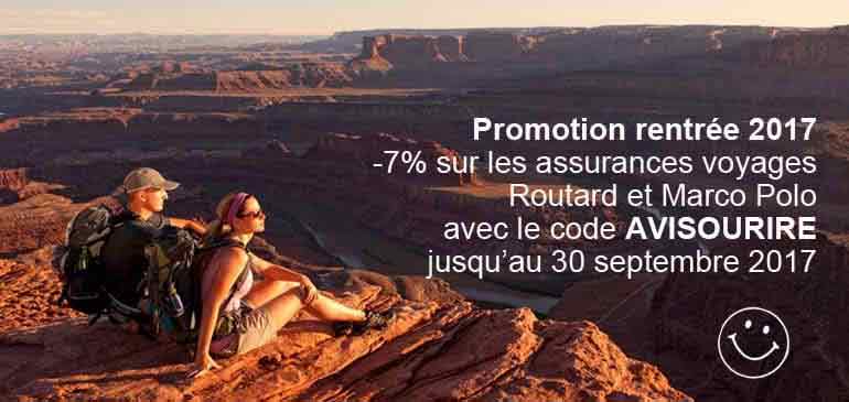 Promotion rentrée 2017 sur votre assurance voyage et tour du monde AVI
